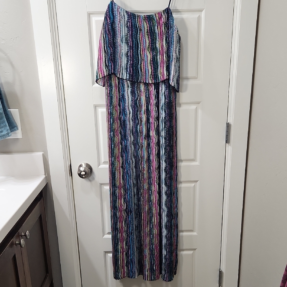 NWT - American Rag Striped Pleated Wedding Guest Dress - Medium